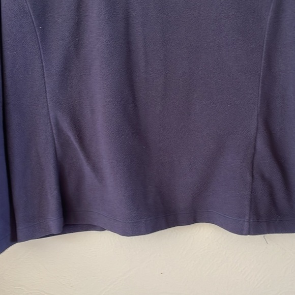 Lands End Micro Fleece Pullover 3/4 Zipper Size Lg 14-16 Navy Blue Long Sleeve - Picture 3 of 12